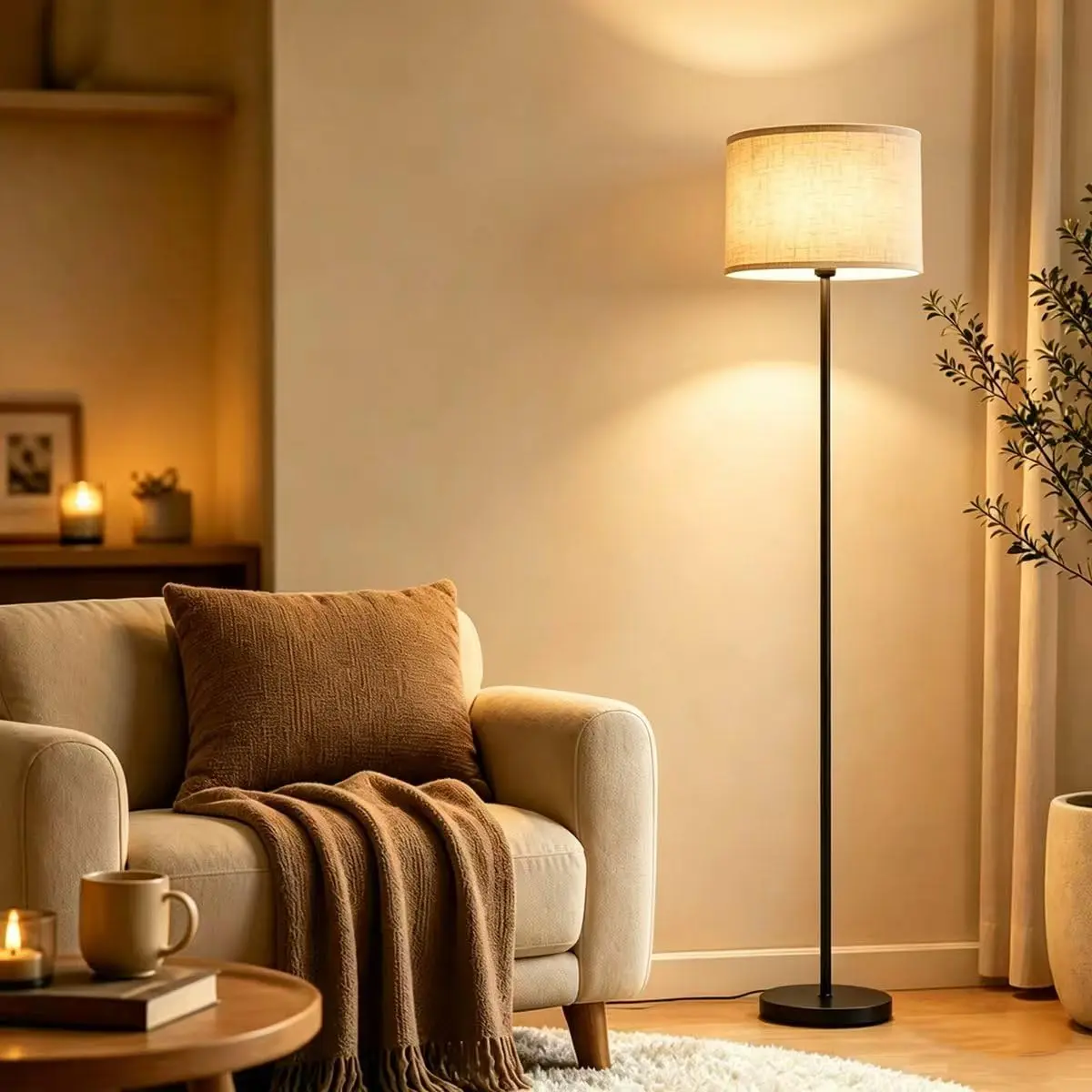 Luminária de Chão - LucZeng Luminaria de Piso Moderna, Abajur de Chão de LED para Sala, Quarto, Escritório, Dormitório,Leitura - 110V/240V