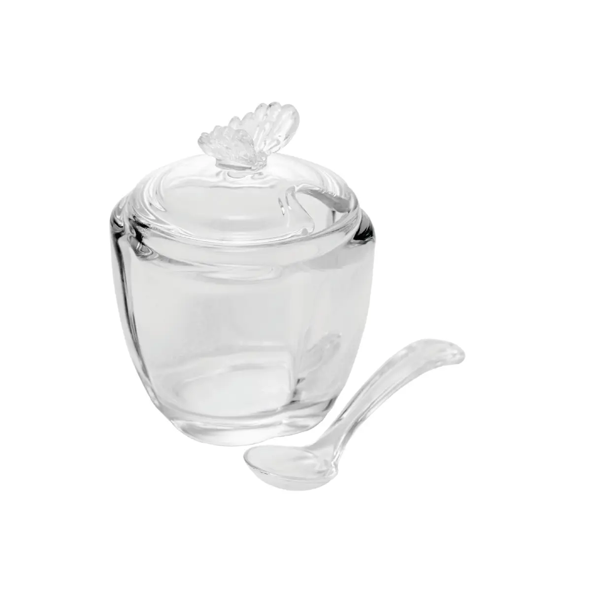 WOLFF - Açucareiro com Colher Butterfly 130ml Cristal