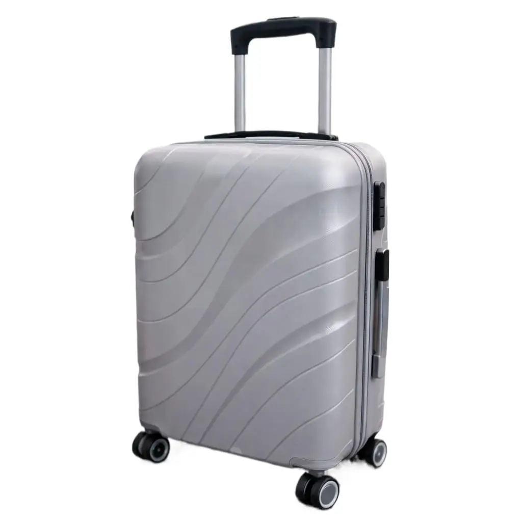 Mala de Bordo 8kg a 12kg, Material ABS, Rodas 360°, Cadeado de Segurança com Senha(PRATA-(PP),N-21(12-KG))