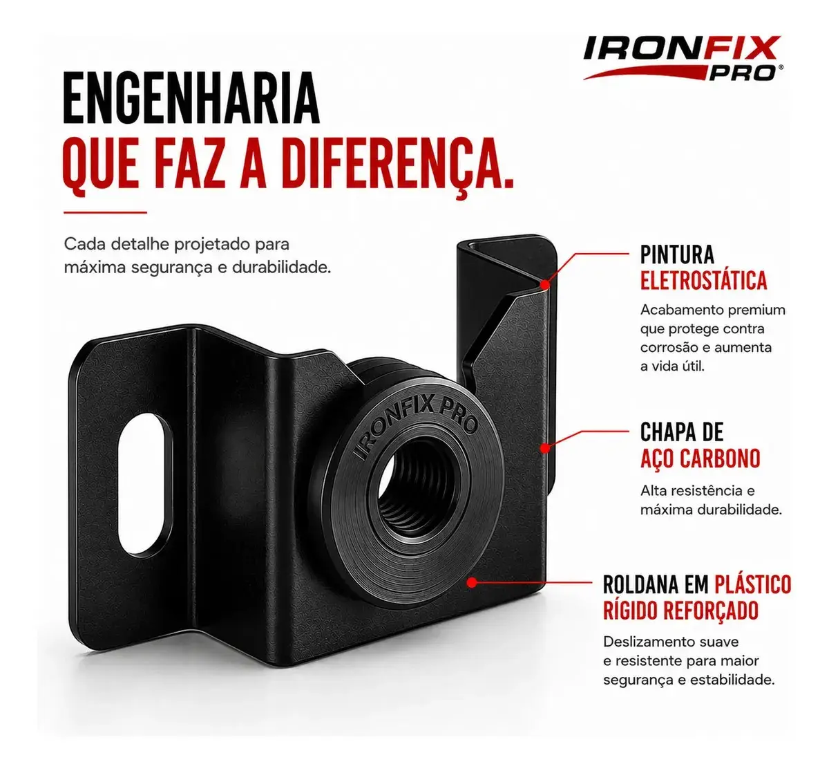 Suporte Tv Fixo Universal IRONFIX PRO Parede Painel Teto 10 24 32 43 50 55 60 75 100 Polegadas thumbnail 3