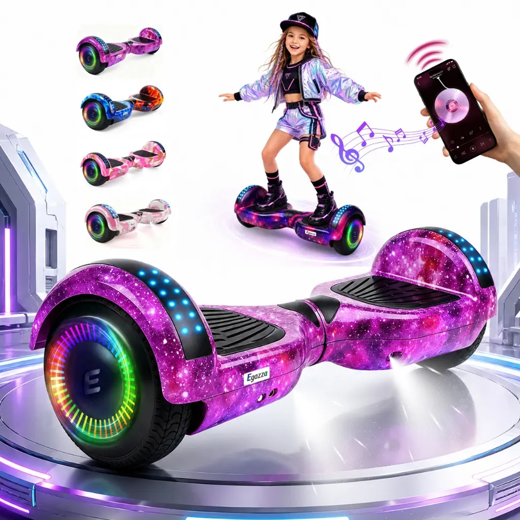 Egazza Skate elétrico das crianças 700 W Vida útil da bateria 60-90 minutos Bluetooth 6.5" - 1