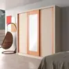 Guarda-Roupa Casal Bartira Village com 3 Portas, 4 Gavetas, Espelho e 243,1 cm de Largura - Areia/Peroba - 1