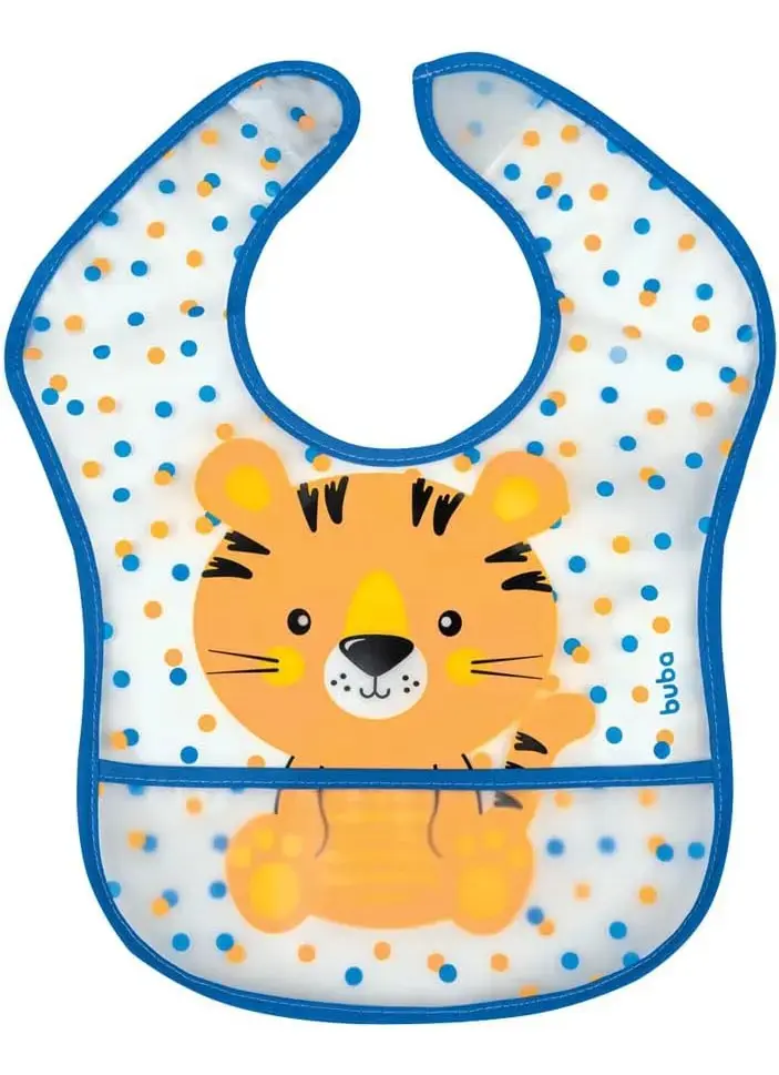 Babador Infantil Com Bolso Tigrinho Cata Migalhas Buba