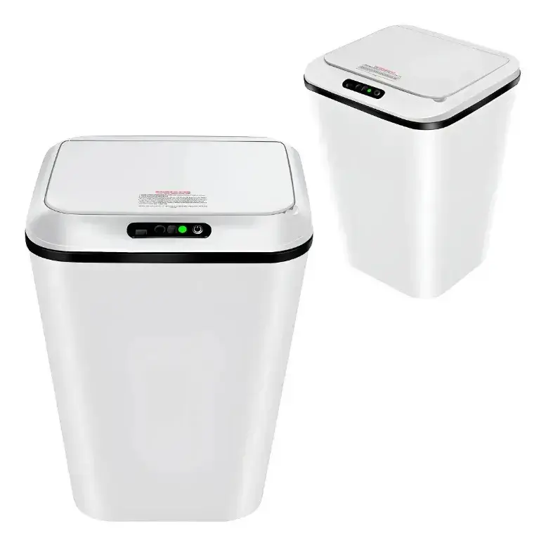Lixeira Inteligente 16L Sensor Automático Recarregável USB-C 3 Modos Banheiro Cozinha Quarto - 1