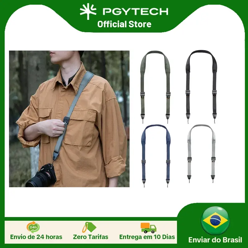 Alça de ombro para câmera PGYTECH para câmera DSLR alça de ombro com textura listrada e laço de ajuste rápido - 1