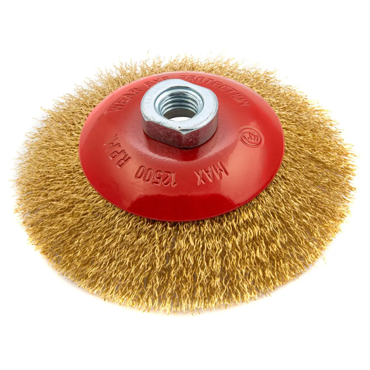 MTX Escova De Aco Carbono Circular 125 Mm Rosca M14 1 Pc// - 1