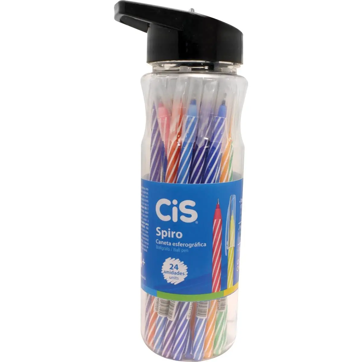 Caneta Esferográfica, CIS, Spiro, 52.0600, 24 Unidades