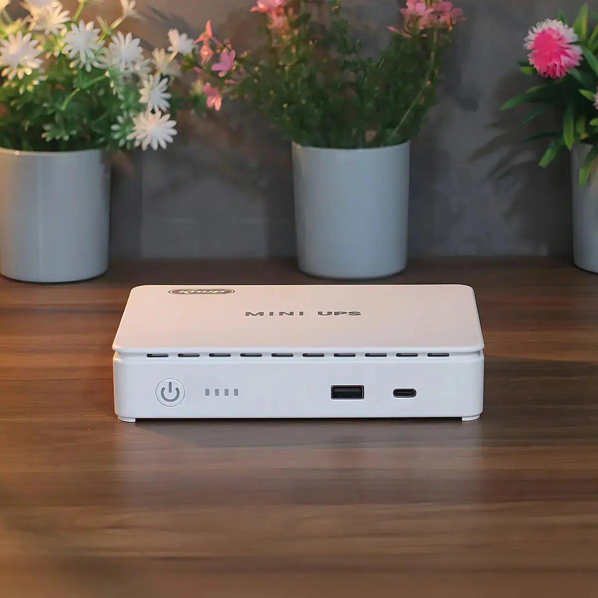 Mini UPS 35W ( Nobreak) USB Type-C Poe Bivolt KP-588 Kanup Branco thumbnail 3