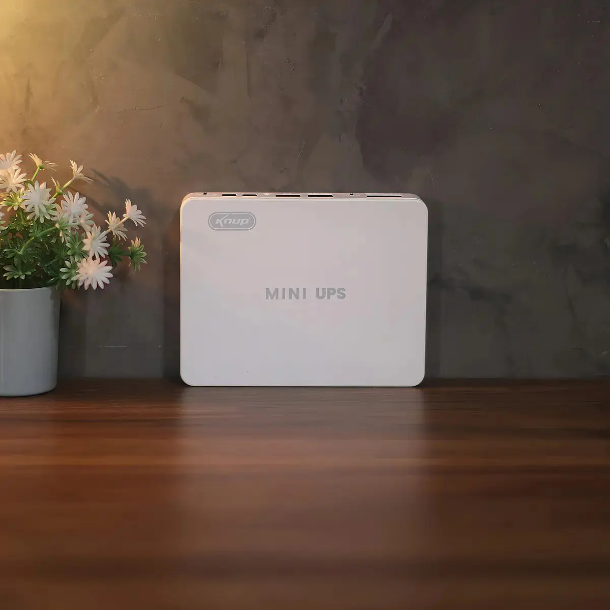 Mini UPS 35W ( Nobreak) USB Type-C Poe Bivolt KP-588 Kanup Branco thumbnail 4