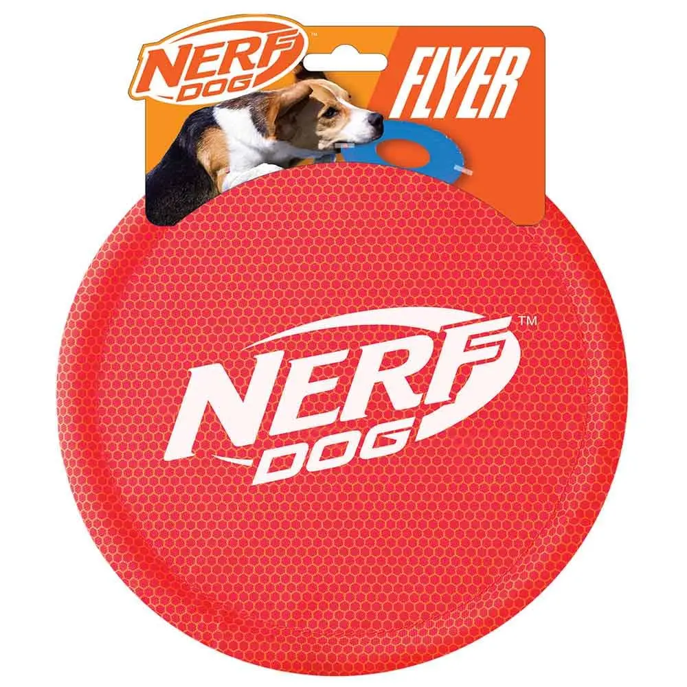 Disco de brinquedo para cães Nerf Dog, resistente à água, para cães de tamanho médio/grande, vermelho