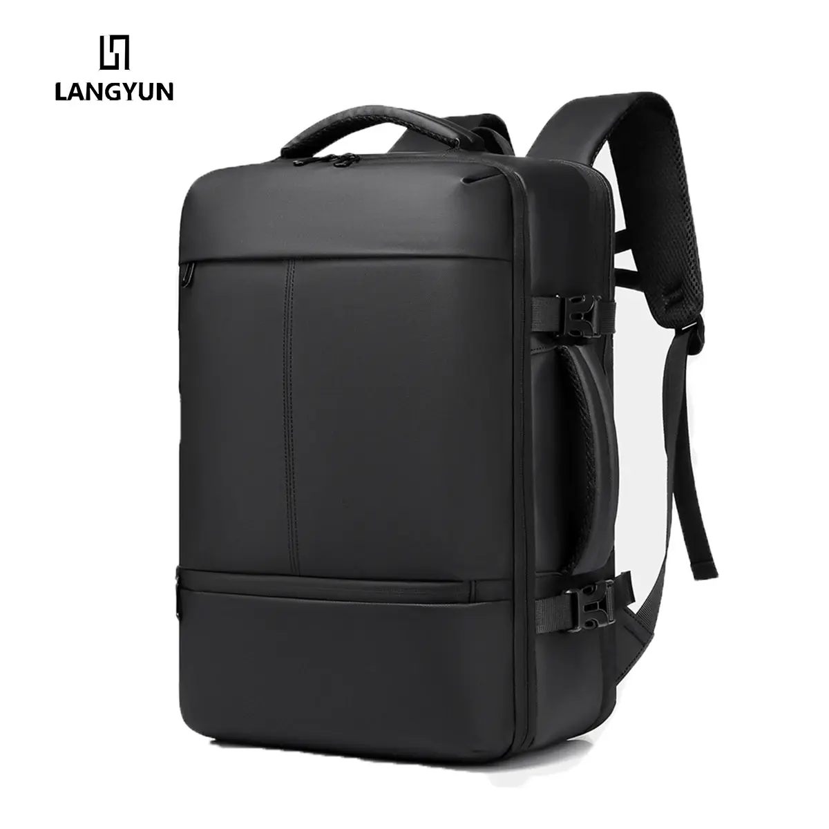 LANGYUN Mochila casual de tecido Oxford impermeável de alta qualidade, grande capacidade, multifuncional, para notebook de 17 polegadas