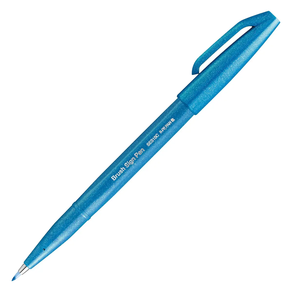 Caneta Pincel Brush Sign Pen Pentel Azul Céu