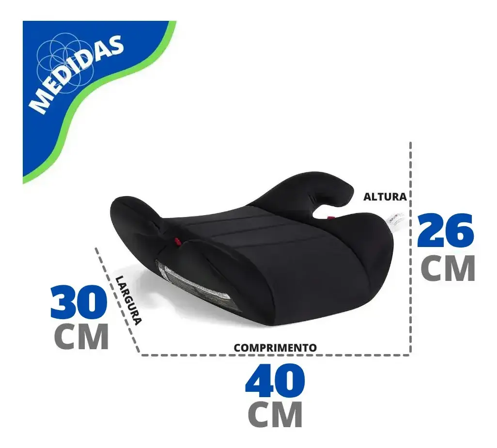 Assento de Carro Infantil Elevação Booster Fit Up 15 à 36kgs Preto Maxi Baby - 21423 thumbnail 4
