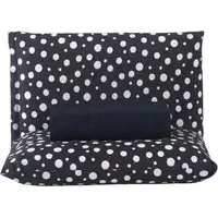 Jogo de Cama Lençol Queen Poá 100% Algodão Preto Estampado Bolinha Toque Macio 3 Peças - 1