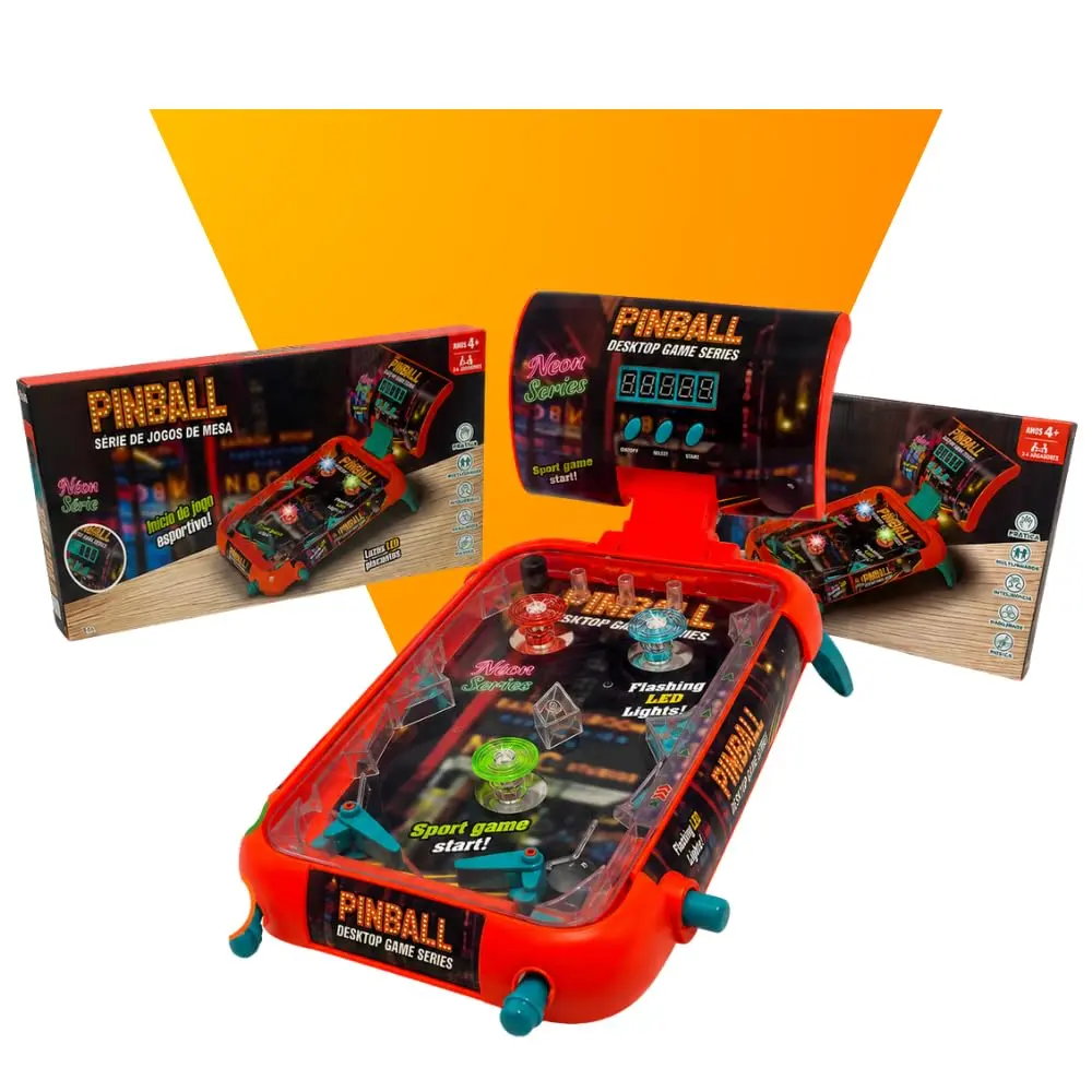 Mesa Fliperama Mini Pinball Infantil Retrô Arcade Brinquedo | Com Pilhas Inclusas Para Crianças E Jovens Presente Criativo