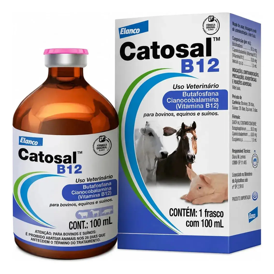 Catosal B12 100ml Bovinos, Equinos, Suínos
