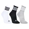 Kit Meia Adidas Cano Médio 3 Listras 3 Pares - Cinza - Tamanho 40 42 43 45 - 1