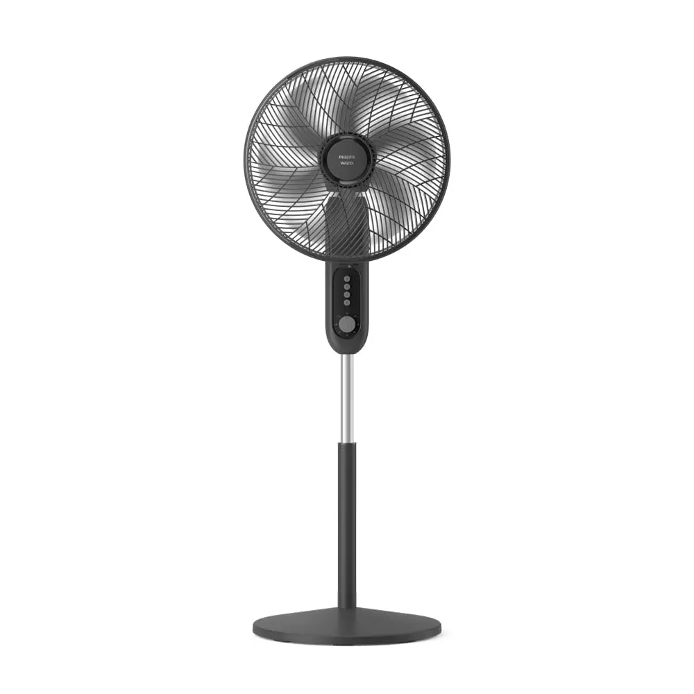 Philips Walita Ventilador de Coluna, 40cm, 130W, 6 Hélices, 3 Velocidades, Timer 2h, Preto, 127V