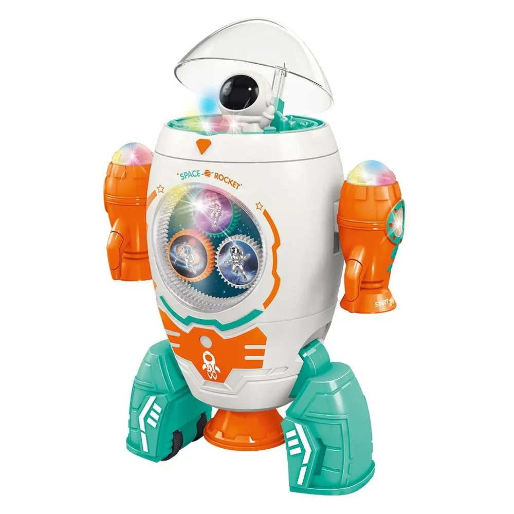 DM Toys Brinquedo Interativo Musical Mexe Danca Luz e Som Dancing Foguete Space