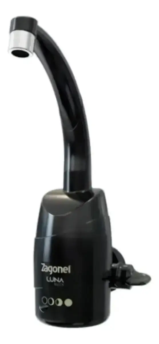 Torneira Elétrica de cozinha Zagonel Luna De Parede Preta 5500w 127 V Preto Polido