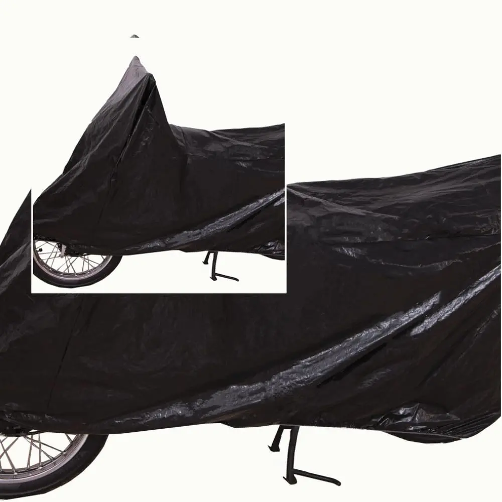 Capa para Moto Impermeável PVC Universal com Elástico Proteção UV | Protege contra Poeira, Chuva e Sol , Fácil Colocação; Tamanho Universal, Acabamneto reforçado nas costuras