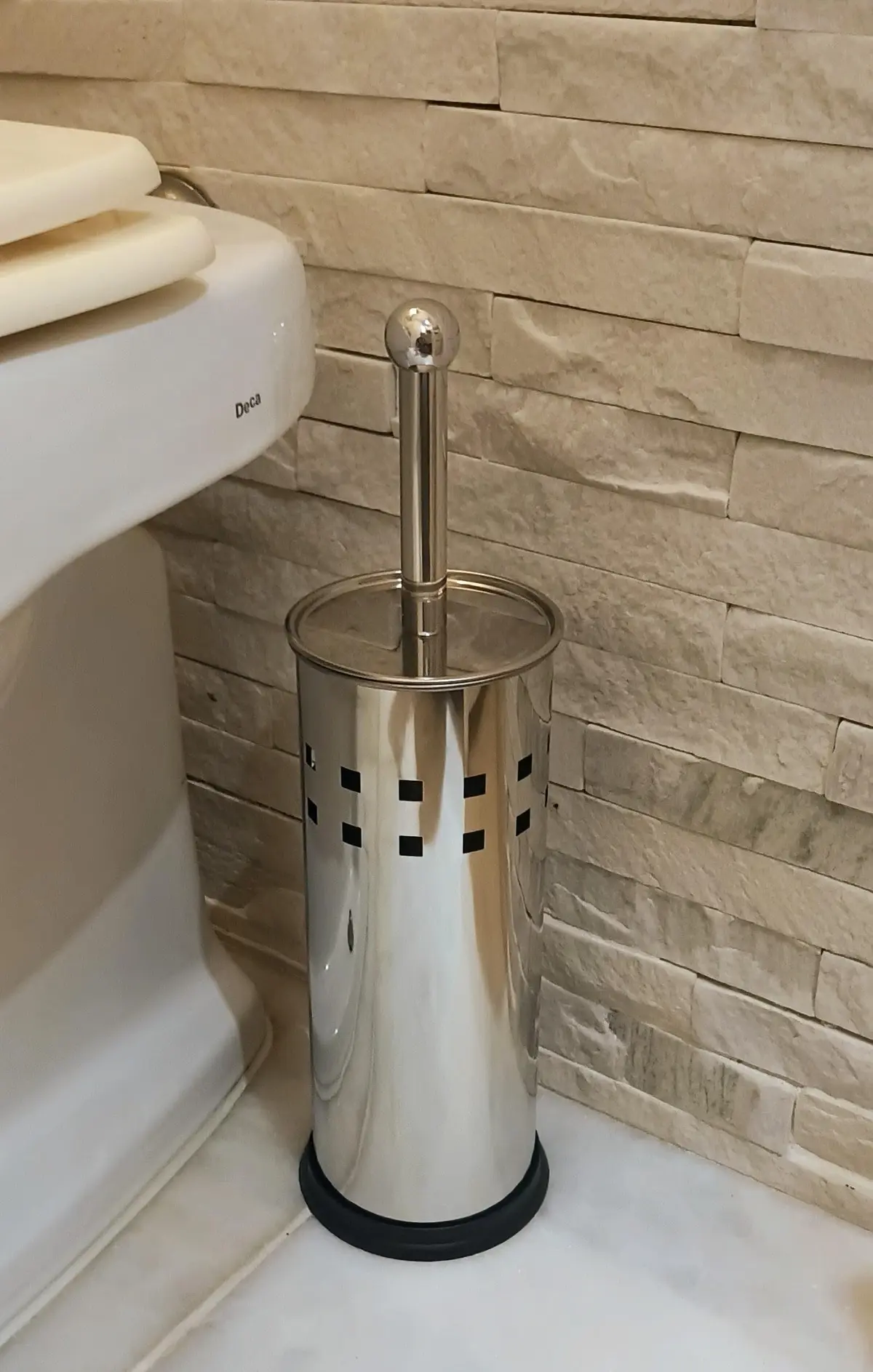 Escova Sanitária Corpo em Inox e Base Antiderrapante, Design Moderno e Elegante para Banheiro - 1