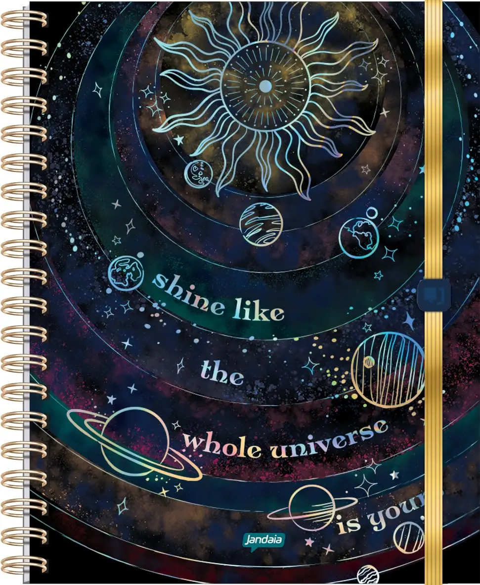 Jandaia - Caderno Neo com Pauta Inteligente Univ CD 80Fls Reposicionáveis - Mystic - 1 Unidade - 1