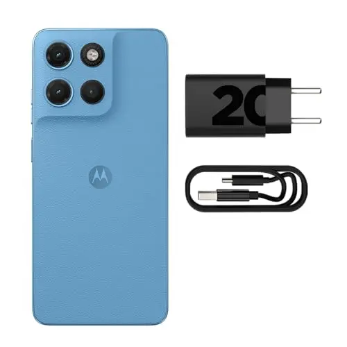 Smartphone Motorola Moto G17 4g - 128GB 12GB (4GB RAM + 8GB RAM Boost) camera 50MP Sony Lytia 600, tela Fhd+ 60hz, bateria 5200 mAh - Azul Claro thumbnail 7