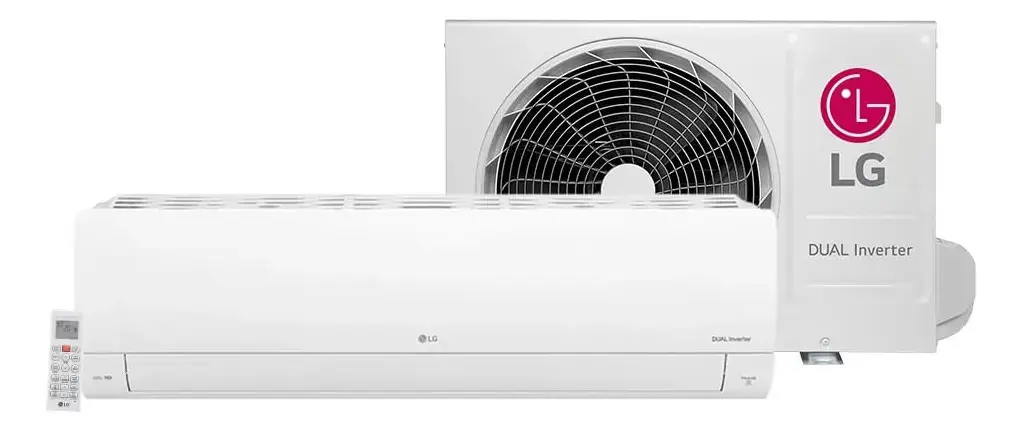 Split hi wall inverter LG dual compact R-32 12000 btu/h frio