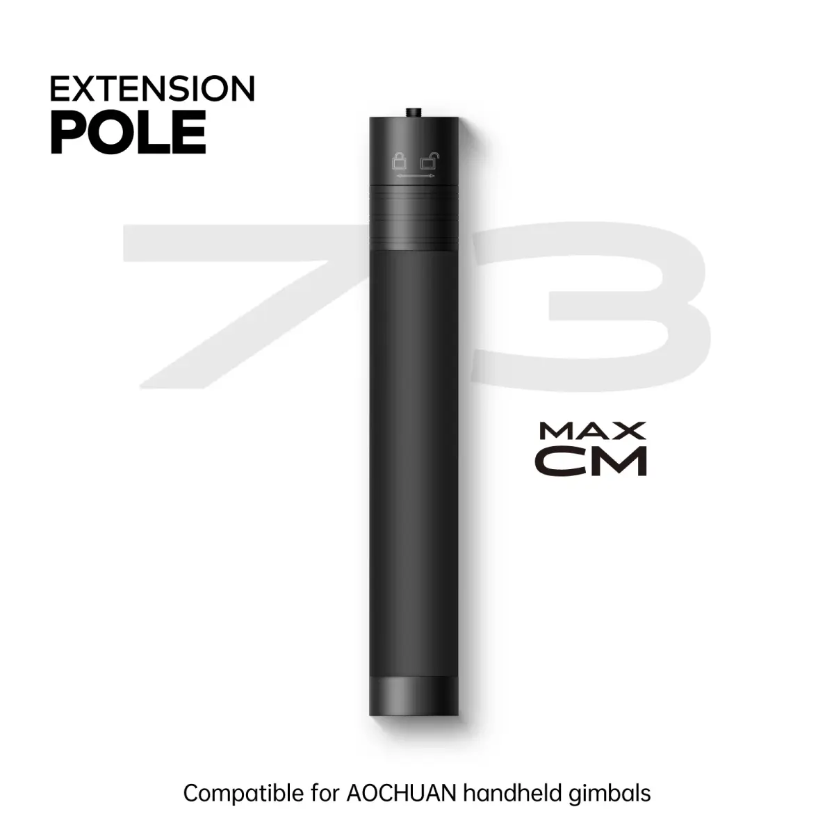 AOCHUAN 73 extensões conector de rosca 1/4 para estabilizador gimbal inteligente livremente retrátil - 1