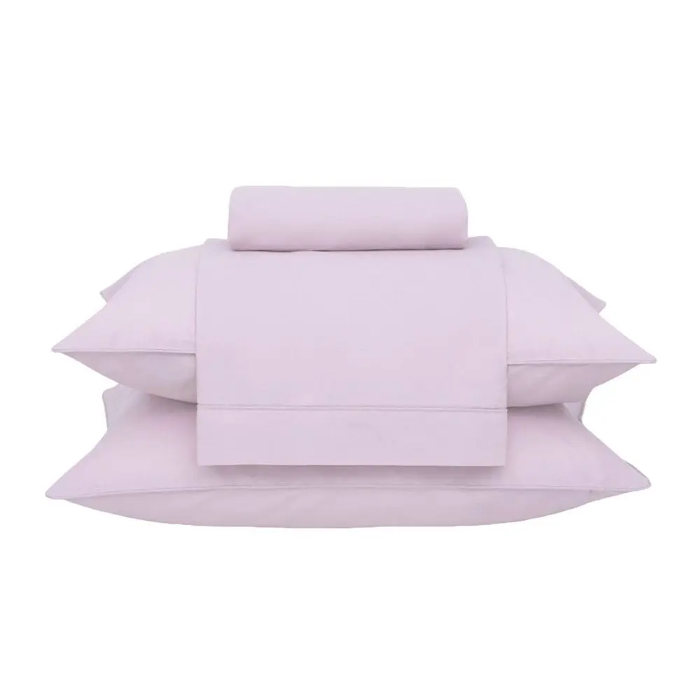 Buddemeyer Jogo de Cama King 180 Fios Basic Percalle 100% Algodão Rosa 4pç - 1