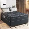 Cama Box Casal Portobel + Colchão Diplomata com Espuma D-45 65x138x188cm - Preto - 1