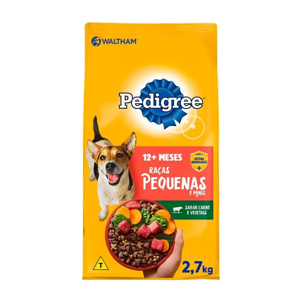 PEDIGREE Ração Carne e Vegetais Cães Adultos Raças Pequenas e Minis 2,7 kg