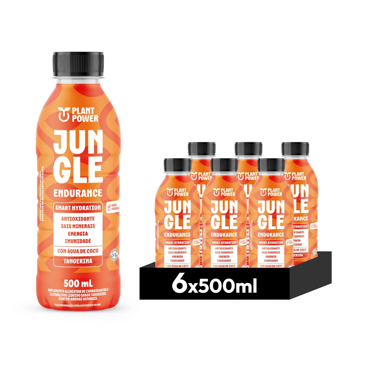 Isotônico Jungle Carbo Tangerina 500ml - 06 Unidades