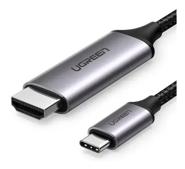 Cabo Thunderbolt 3 Ugreen Usb-c Para Hdmi 4k Preto Reforçado - Preto