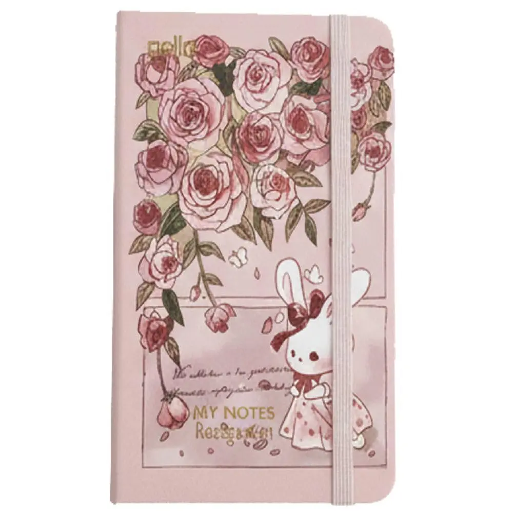 Dello - Caderno 14 x 8cm 96 folhas - Coelho Rosa - Linha Gift Note