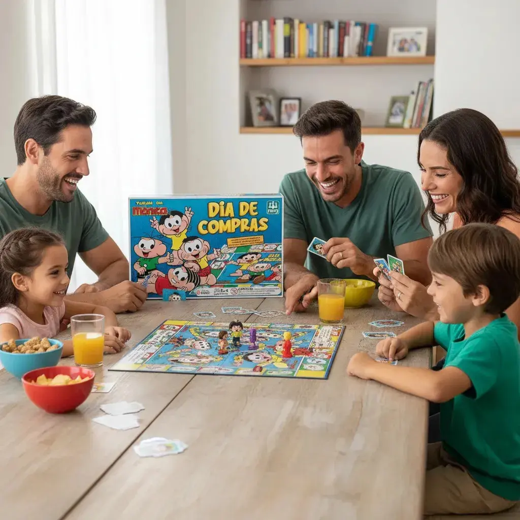 Jogo Estratégia Turma Da Mônica Dia de Compras NIG Brinquedos 2-4 Jogadores