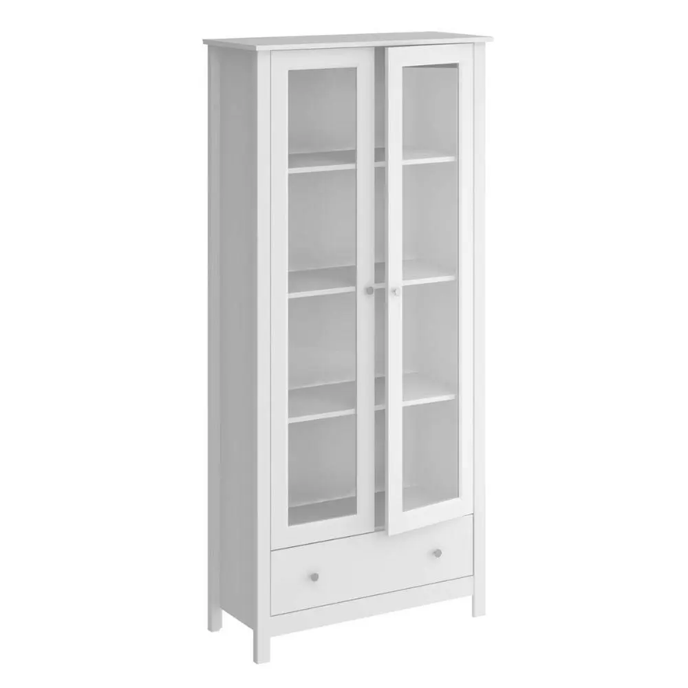 Estante Livreiro 2 Portas 1 Gaveta Ditália E-954 cor:branco