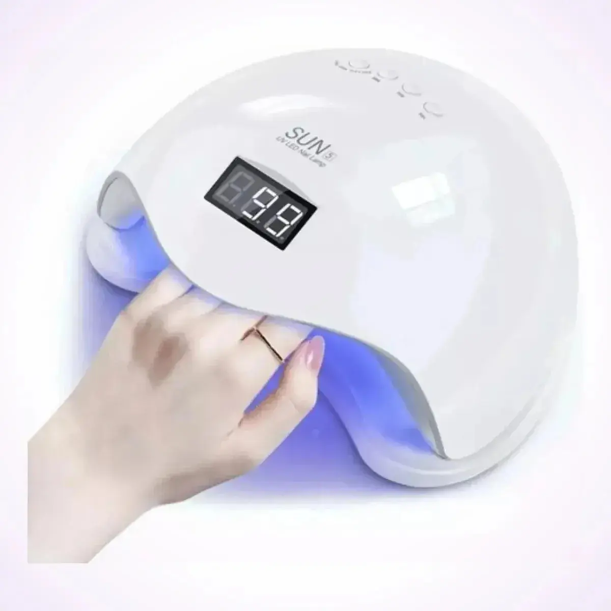 Cabine Sun 5 Digital 48w Secagem Unhas De Gel Unha Estufa Cor Branco thumbnail 4