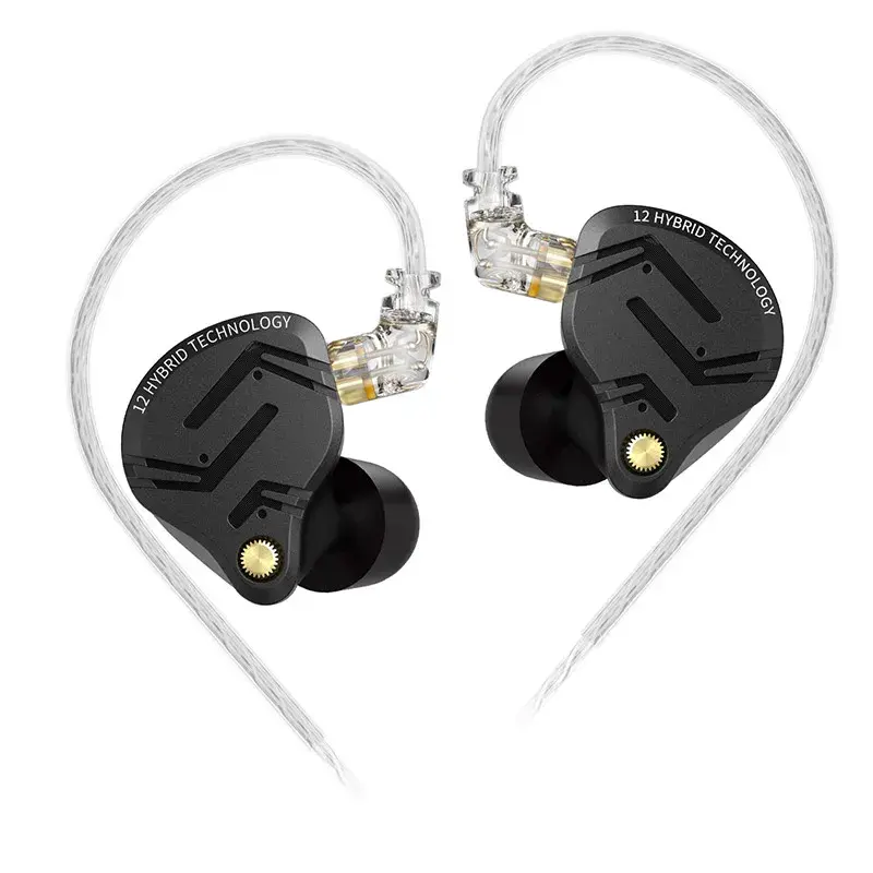 KZ-ZS12 PRO X Fones De Ouvido De Metal, Auricular Com Cancelamento De Ruído, 1DD + 5BA Híbrido, HiFi Bass, Monitor De Ouvido, Fones De Ouvido, Música, Esporte, Nova Chegada - 1