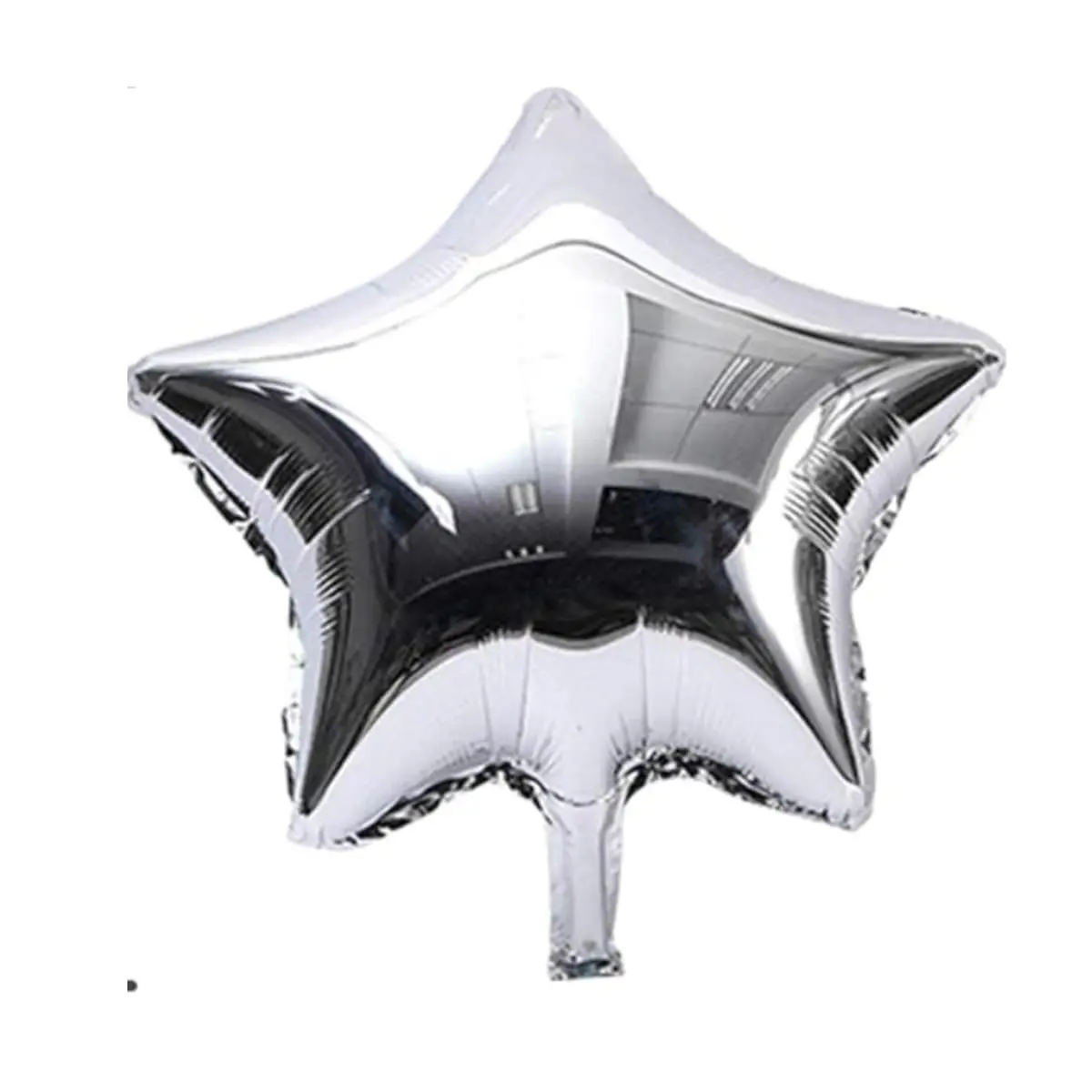 Kit 10 Balão Estrela Metalizado 18" (45cm) Foil (Prata) | Ideal para festas, aniversários, casamentos, formaturas, chá revelação e eventos. Use com hélio ou ar