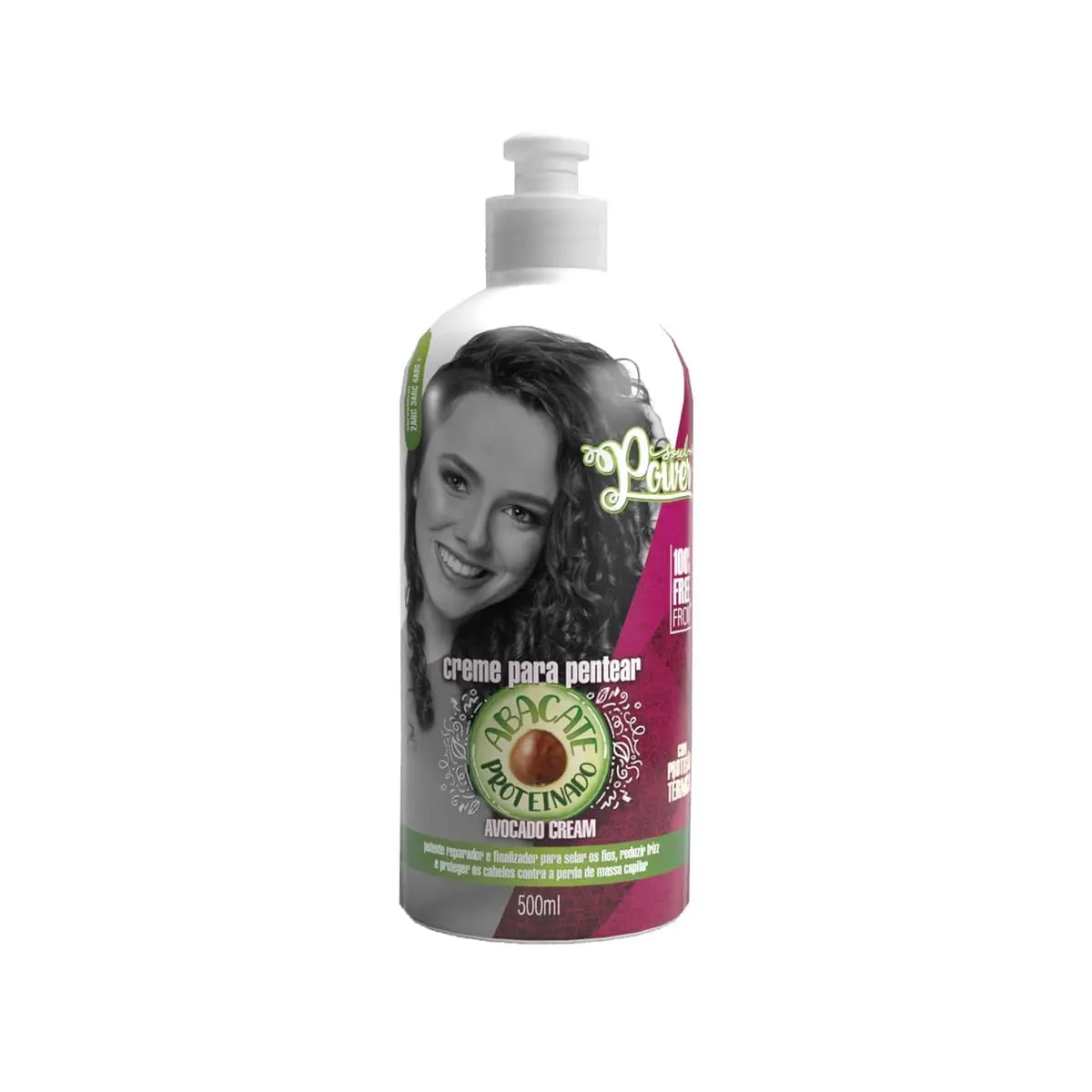 Creme para Pentear Abacate Proteinado Soul Power - Sela e Previne a Perda de Massa Capilar - 500ml - 1