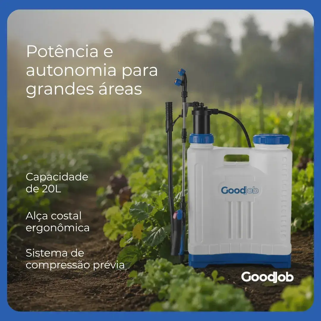 Pulverizador Manual Costal Agrícola 20 Litros Máquina Passar Veneno Insetos GJP200 GoodJob thumbnail 8