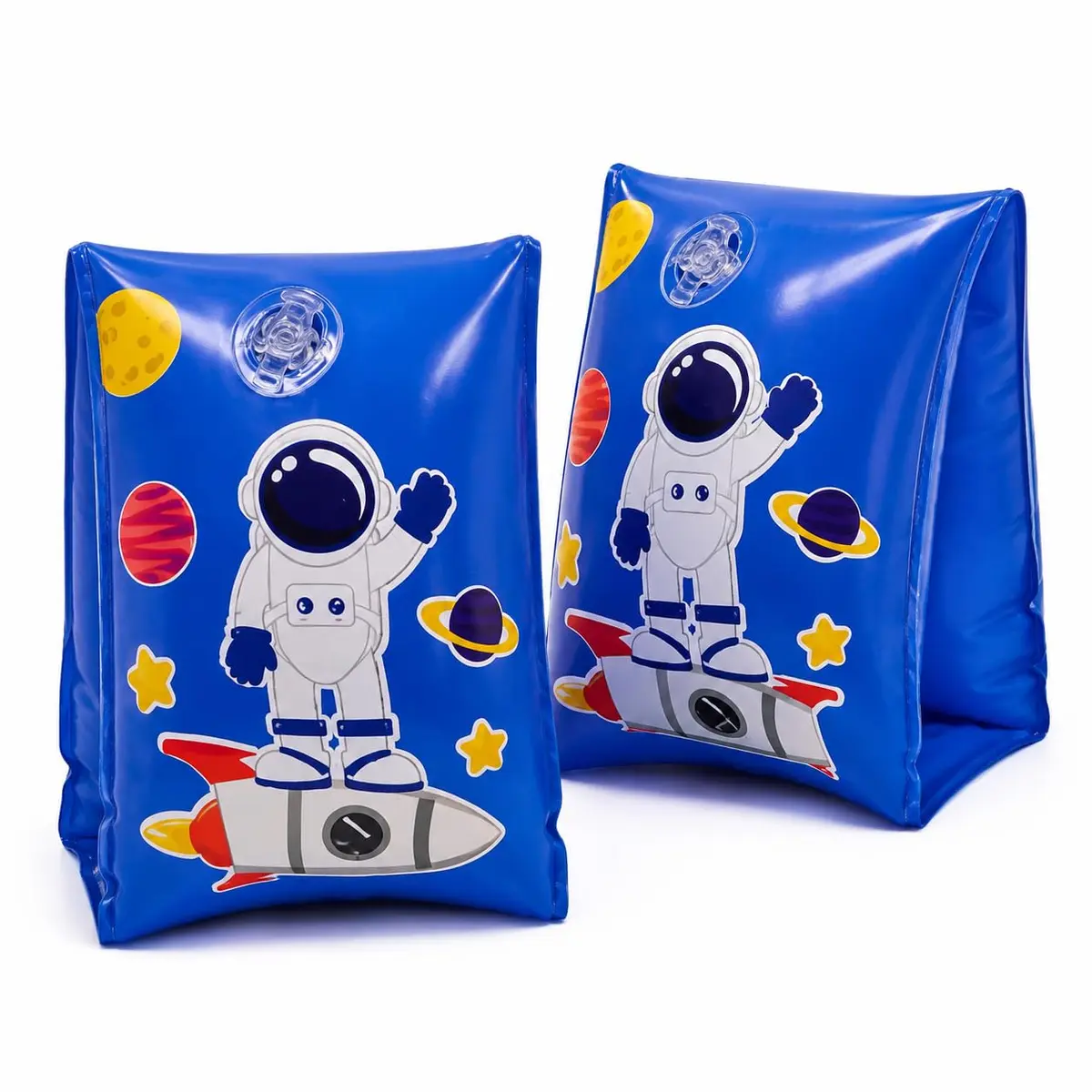 Boia de Braço Infantil Astronauta | Par Flutuador Infantil para Piscina Praia | Segurança e Diversão - Inflável 20x13cm - 1