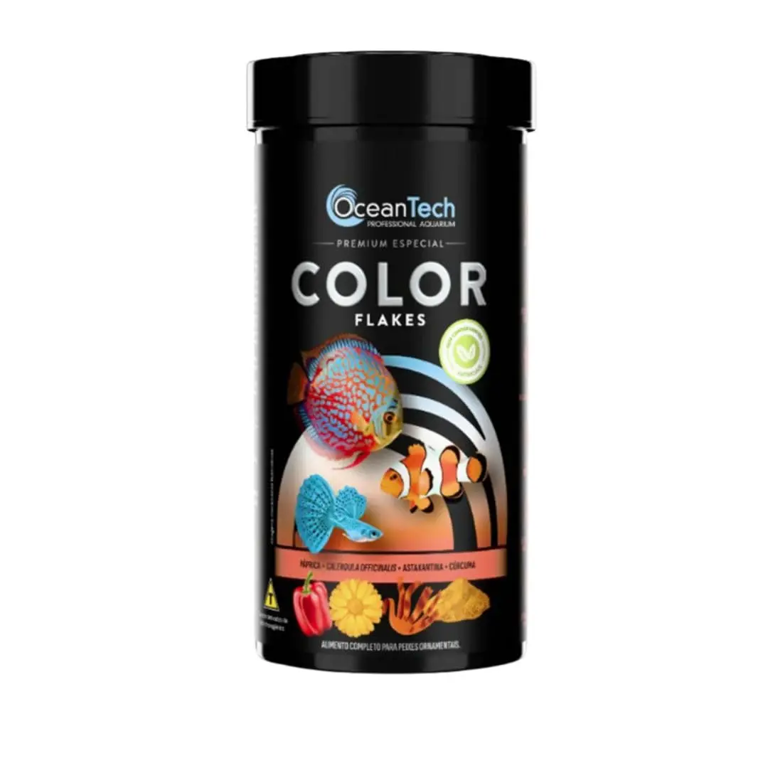 Ração em Flocos para Peixes Ocean Tech, Color, 20g - 1