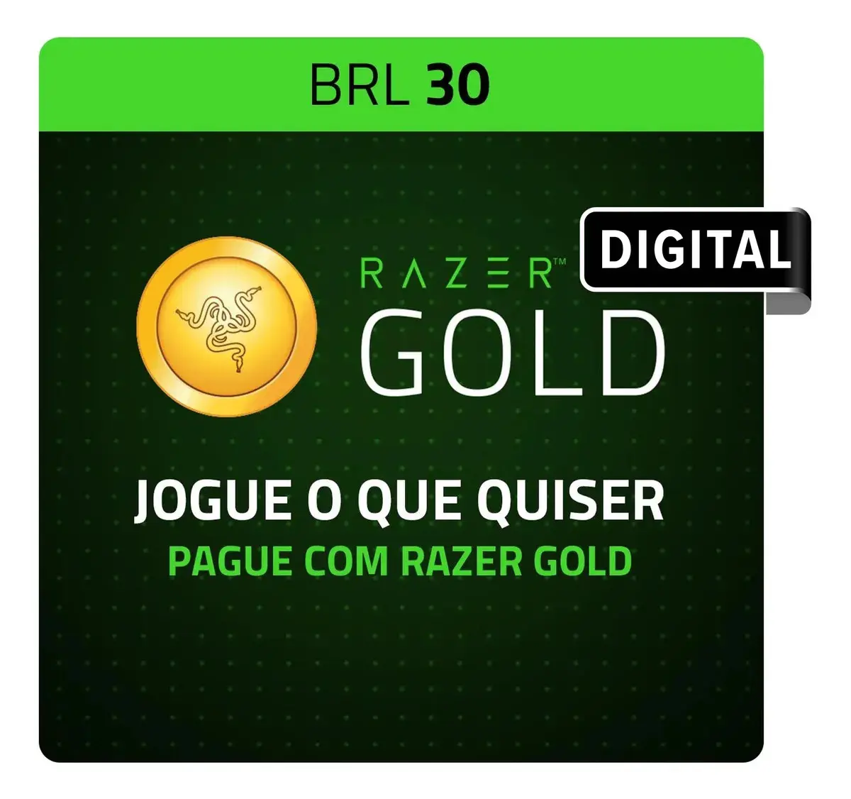 Razer Gold Digital R$ 30 (digital)