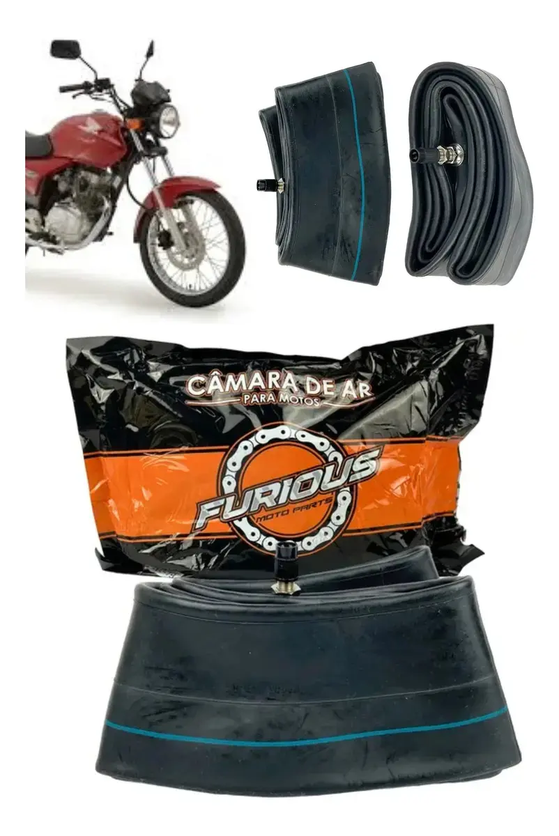 Câmara Ar Moto Aro 18 Reforçada Cg Titan Fan 125 150 160