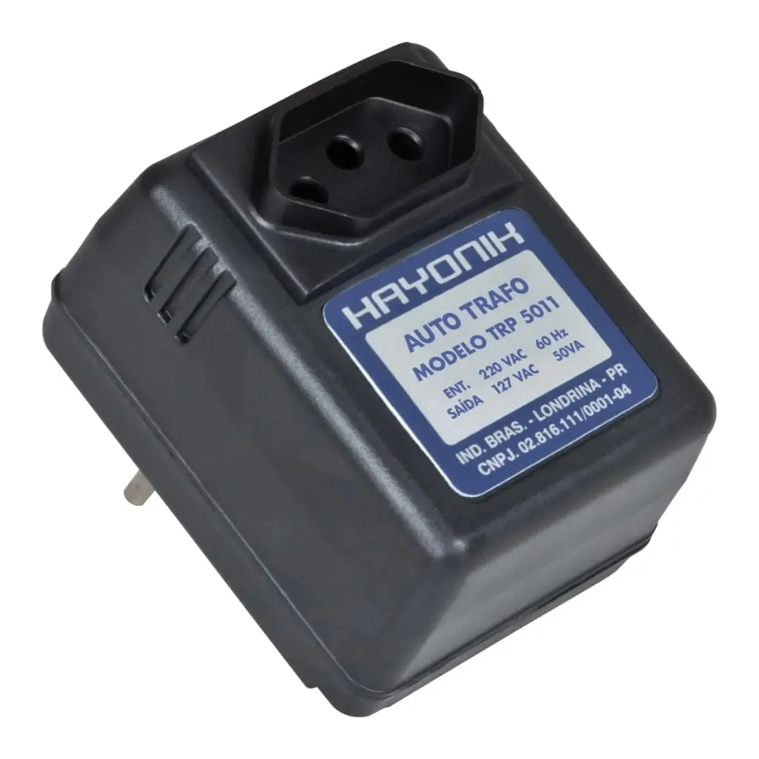 HAYONIK, Conversor/Auto Transformador de Parede, Tensão de Entrada 220VAC, Tensão de Saída 127VAC, 50VA - TRP 5011 - 1
