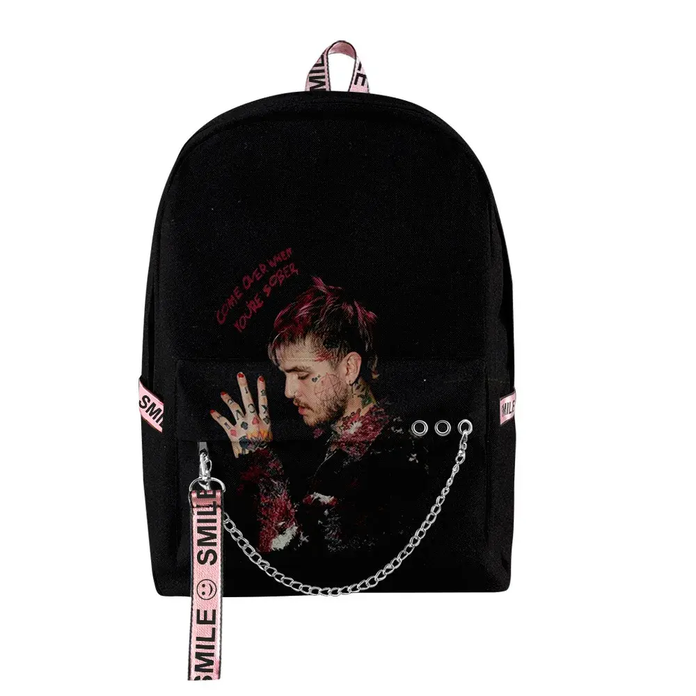 Novidade popular bolsas escolares jovens unissex amor lil peep bolsas de viagem impressão 3d oxford à prova d'água mochilas de ombro para notebook - 1