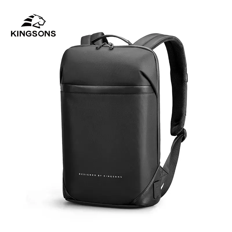 Kingsons notebook mochila 15.6 polegada portátil carregamento usb saco de computador dos homens mochila viagem negócios à prova dwaterproof água sacos escolares para meninos - 1